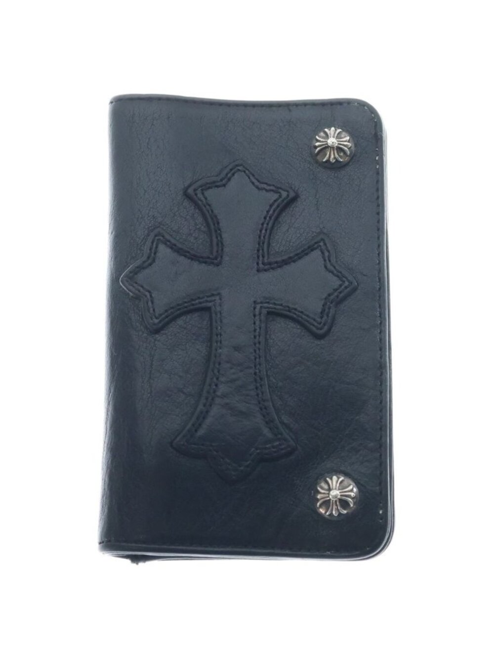 Chrome Hearts Cross Patch Button with Leather Wallet
